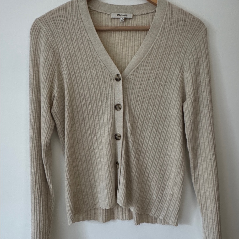 Madewell Beige Cardigan Sweater